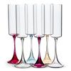 Abbott Collections AB-27-TINT-FLUTE 9.5 in. Slender Flute Glasses Assorted Color - Set of 6 view 1