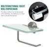 1pc Roll Glass Roll Holder Household Paper Rack Bathroom Tissue Rack Tissue Paper Storage Toilet Holder Durable Bathroom Supplies Toilet Storage Holder view 2