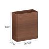 CL-ZZZ Waste Paper Bin Wooden No Cover Trash Can, Desk Bin Wood Eco-Friendly Waste Bin for Bedroom Living Room Bathroom Office Kitchen view 2