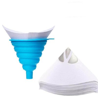 100pcs Strainer Cone Paper with Silicone Coating Funnel Filter Paper Nylon Mesh Painting Filter Tip for Arts Crafts