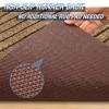 FREADEM Runner Rugs 4' x 26' Indoor Outdoor Carpet Runner, Area Rugs with Anti-Slip Rubber Backing for Aisle Hallway Balcony Garage Entryway Stair, Brown Stripe view 3