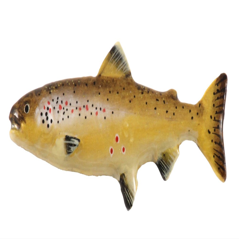 Handcrafted Hand Painted Atlantic Salmon Magnet Gift for Fishermen Home Office Lodge Fridge Whiteboard Locker - Made in United States - SKU FP058BMAG