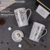 Best Teacher Appreciation Gift for Women Men - A Teacher Takes A Hand Opens A Mind Touches A Heart - Funny Valentines Graduation Retirement Gifts, 14Oz Grey Coffee Mug with Gold Print, Nice Gift Boxed view 4