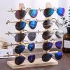 Cabilock 1pc Eyeglasses Display Rack for Sunglasses Storage Tabletop Organizer for Eyewear Stylish Solid for Home Shop and Dresser Double Row view 3