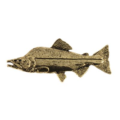Handcrafted Gold Plated Pink Salmon Spawning Magnet Gift for Fishermen Home Office Lodge Fridge Whiteboard Locker - Made in USA - SKU FG051MAG