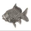 Handcrafted Antique Pewter Carp Magnet Gift for Fishermen Home Office Lodge Lodge Refrigerator Whiteboard Locker - Made in United States - SKU F077MAG view 1