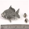 Handcrafted Antique Pewter Carp Magnet Gift for Fishermen Home Office Lodge Lodge Refrigerator Whiteboard Locker - Made in United States - SKU F077MAG view 2