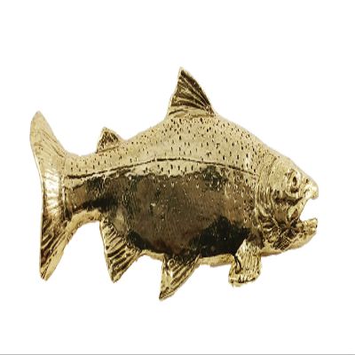 Handcrafted Gold Plated Rainbow Trout Large Premium Magnet Gift for Fishermen Home Office Lodge Fridge Whiteboard Locker - Made in USA - SKU FG001PRMAG
