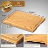 3XLarge Cutting Board, 24" Bamboo Cutting Boards for Kitchen with Juice Groove and Handles Kitchen Chopping Board for Meat Cheese board Heavy Duty Serving Tray, 3XL, Empune view 2