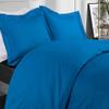 600 Thread Count Pure Egyptian Cotton 3-PCs Duvet Cover Set with Button Closure & Corner Ties Solid Pattren (Full/Queen, Royal Blue) Machine Washable & Long Lasting view 1