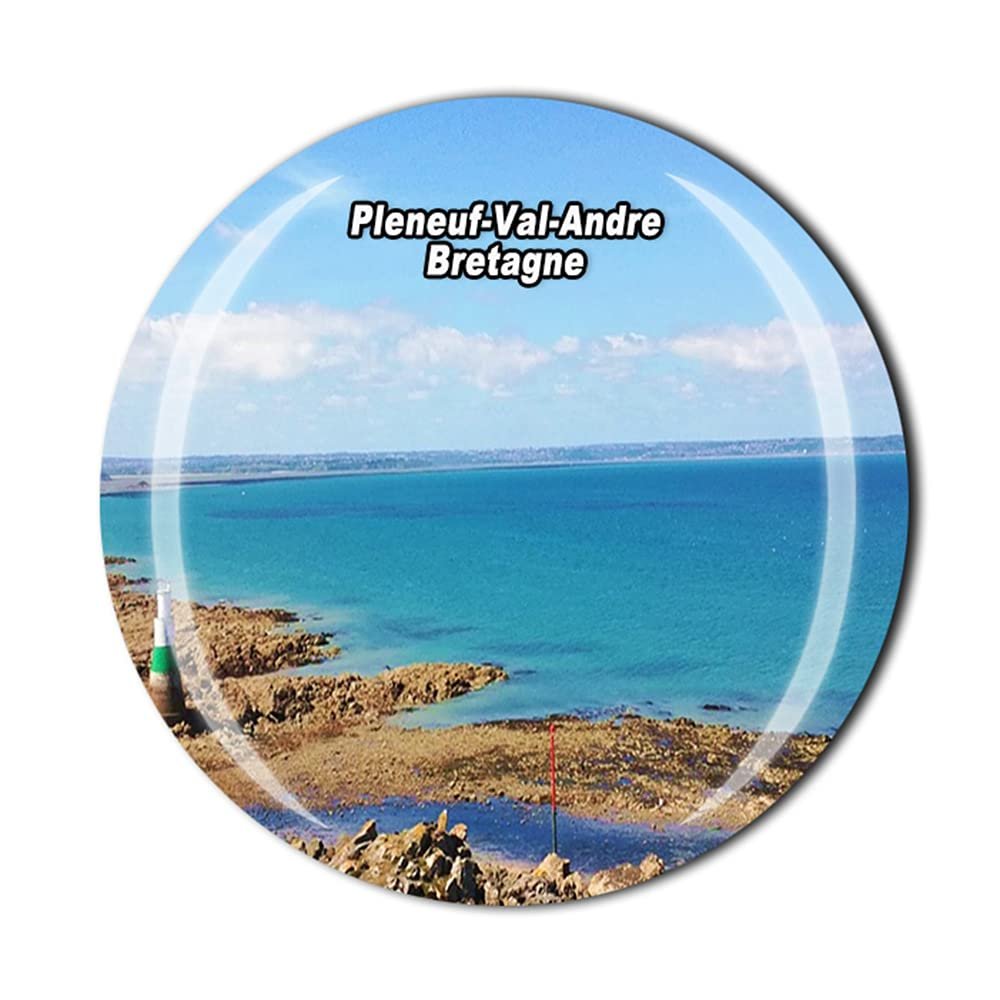 Pleneuf Val Andre Bretagne France Fridge Magnet Crystal Tourist Souvenir Gift Collection Refrigerator Magnetic Sticker