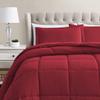 Queen/Full Size for All Season 100% Organic Cotton Yarns 500 GSM Fill Power Winter Warm Comforter Set Soft and Breathable Lightweight Box Stitched Design Comforter with 2 Pillowcases Burgundy view 2