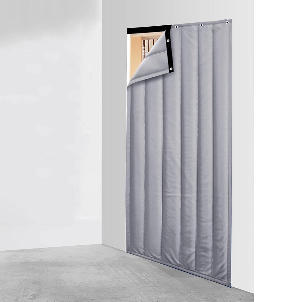 Doorway Curtains,Thermal Insulated Door Curtain,screen Door,Warm Windproof Door Curtain, Thicken Cotton Curtain,Household Soundproof Winter Cotton Curtain Thicken Full Size Customizable,Easy Install