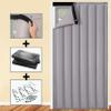 Doorway Curtains,Thermal Insulated Door Curtain,screen Door,Warm Windproof Door Curtain, Thicken Cotton Curtain,Household Soundproof Winter Cotton Curtain Thicken Full Size Customizable,Easy Install view 2