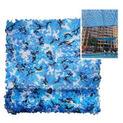 Sunscreen Camouflage Net, Military Hunting Camo Net, Outdoor Party Decoration, Pergola Garden Shade Net, Camouflage Netting Blue, 22m 35m 55m 33m 46m,Blue-4x5m(13.116.4ft)