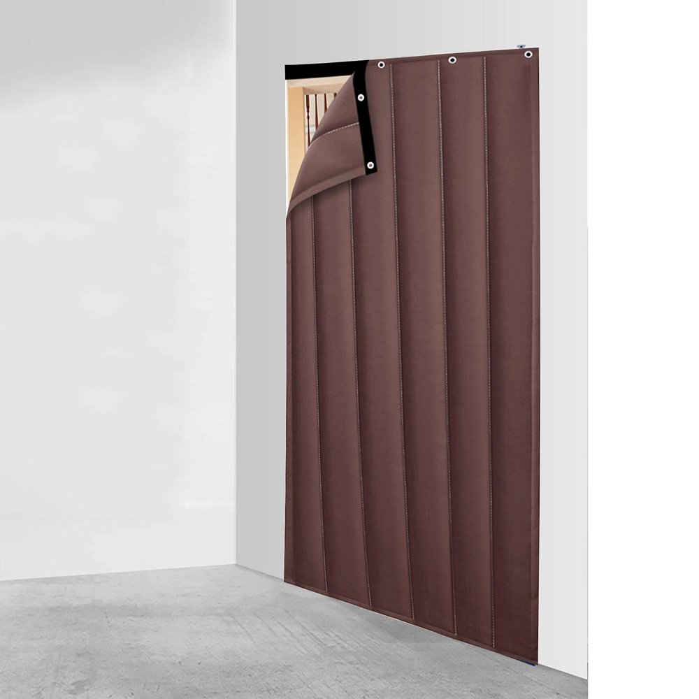 MMCJIES Thermal Insulated Door Curtain,Screen Door Blanket,Doorway Curtains,Thicken Cotton Curtain,Household Soundproof Warm Windproof, Enjoy Your Cool Summer and Warm Winter,Full Size Customizable