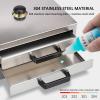 AIZYR 304 Stainless Steel Rice Noodle Roll Steamer - 2-Layer Drawer Cantonese Cuisine Household Cookware with Detachable Lid (1 Tray with Hole + 2 Solid Tray) view 4