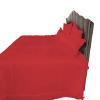 Kanak Bedding 100% Silk Satin 400 GSM Goose Down Alternative Microfiber 7 PC Comforter Set (Comforter + Flat + Fitted 17''to19 Deep Pocket + 4 Pillow Cases) Olympic Queen, Blood Red view 2