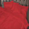 Kanak Bedding 100% Silk Satin 400 GSM Goose Down Alternative Microfiber 7 PC Comforter Set (Comforter + Flat + Fitted 17''to19 Deep Pocket + 4 Pillow Cases) Olympic Queen, Blood Red view 4