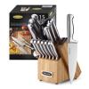 McCook Knife Sets,German Stainless Steel Knife Block Sets with Built-in Sharpener view 1