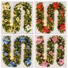 ZhoneQingXninRED Christmas Garland 8.86 FT Rattan with Lights Artificial Flower Vine Wreath Red Berries LED String for Tree, Staircase, Railing Decoration view 4