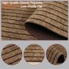 2' x 26' Runner Rugs with Rubber Backing, Indoor Outdoor Utility Carpet Runner Rugs, Stripe Brown, Can Be Used as Aisle for The RV and Boat, Laundry Room and Balcony view 2