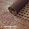 2' x 17' Runner Rugs with Rubber Backing, Indoor Outdoor Utility Carpet Runner Rugs, Stripe Brown, Can Be Used as Aisle for The RV and Boat, Laundry Room and Balcony view 3