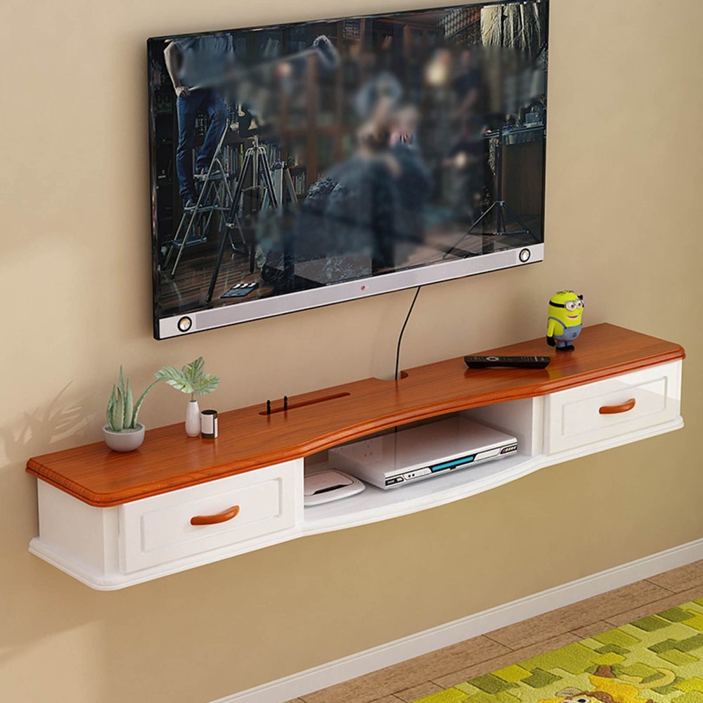 Floating partition, Wall-Mounted TV Cabinet, Hanging Wall TV Cabinet, Set-top Box Rack, Receiver Cable Box Bracket/A / 160cm