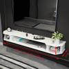 Floating Shelf, Wall-Mounted TV Cabinet Organizer, Living Room Solid Wood Background Wall Decorative Shelf, Hanging Wall Set-top Box Shelf, Open Design/White / 90cm view 2