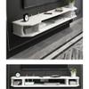 Floating Shelf, Wall-Mounted TV Cabinet Organizer, Living Room Solid Wood Background Wall Decorative Shelf, Hanging Wall Set-top Box Shelf, Open Design/White / 90cm view 4
