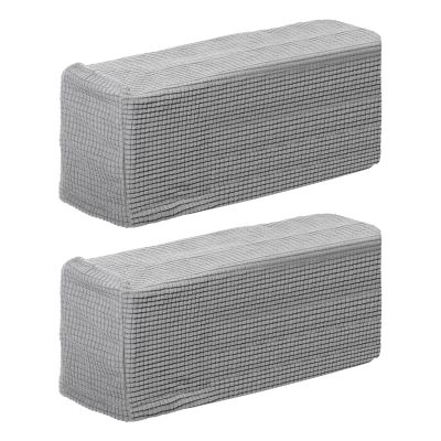 2Pcs Spandex Jacquard Armrest Covers, - Slip Furniture Protector, Stretch Armrest Covers for Sofa Couch Chair Recliner