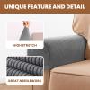 2Pcs Spandex Jacquard Armrest Covers, - Slip Furniture Protector, Stretch Armrest Covers for Sofa Couch Chair Recliner view 2