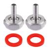 2PCS Keg Coupler Barb Connector,5/8"G Threadx1/4" Tailpiece Nipple Fitting view 1