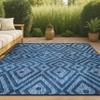 JONATHAN Y Moroccan Diamond Indoor Outdoor Area Rug 3X5 Navy, Balansat for Backyard, Patio, Porch, Easy-Cleaning, High Traffic, Pet-Friendly, Non-Shedding (IBZ100B-3) view 1