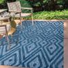 JONATHAN Y Moroccan Diamond Indoor Outdoor Area Rug 3X5 Navy, Balansat for Backyard, Patio, Porch, Easy-Cleaning, High Traffic, Pet-Friendly, Non-Shedding (IBZ100B-3) view 3