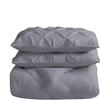 Wega Linen Cotton All Season Quilted 5-Piece Pinch Plated Comforter Set Oversized King (116'' x 98 '') Light Grey view 1