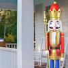 YRK CDL 4feet/120cm/4ft/48inch Tall Life-Size Large/Giant Christmas Wooden Nutcracker King & Soldier Ornament/Doll/Figures Events/ShopWindow/Wedding Party/Home & Commercial Decoration, YK01 view 1