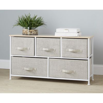 BrylaneHome 5-Drawer Eve Storage Dresser - Natural
