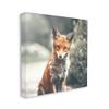 Stupell Industries Adorable Woodland Fox Orange Fur Soft Tone Forest, Design by Leah Straatsma Canvas Wall Art, 17 x 17, Green view 3