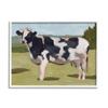 Stupell Industries Dairy Farm Cow Grazing Country Cattle Traditional Painting, Design by Melissa Wang White Framed Wall Art, 20 x 16, Green view 1