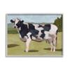 Stupell Industries Dairy Farm Cow Grazing Country Cattle Traditional Painting, Design by Melissa Wang Gray Framed Wall Art, 20 x 16, Green view 1