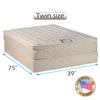 Dream Solutions USA DS USA Dream World Orthopedic Innerspring PillowTop Eurotop Mattress Set with Bed Frame (Twin Size) - Medium Soft, Good for Your Back, Foam, Longlasting view 2