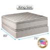 Dream Solutions USA DS USA Natural Sleep Medium Soft PillowTop 2-Sided (King 76"x80"x12") Mattress Set with Metal Bed Frame - Sleep System with Enhanced Cushion Support, Longlasting Comfort view 2