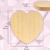 BambooMN Heart-Shaped Bamboo Serving and Cutting Board, 12" x 12" x 0.75" - 10 Units view 3