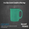 10 Bijou Ceramic Campfire Coffee Mugs Set, 8 oz. - Ceramic, Speckled, Sturdy, C-Handle - Mint view 2