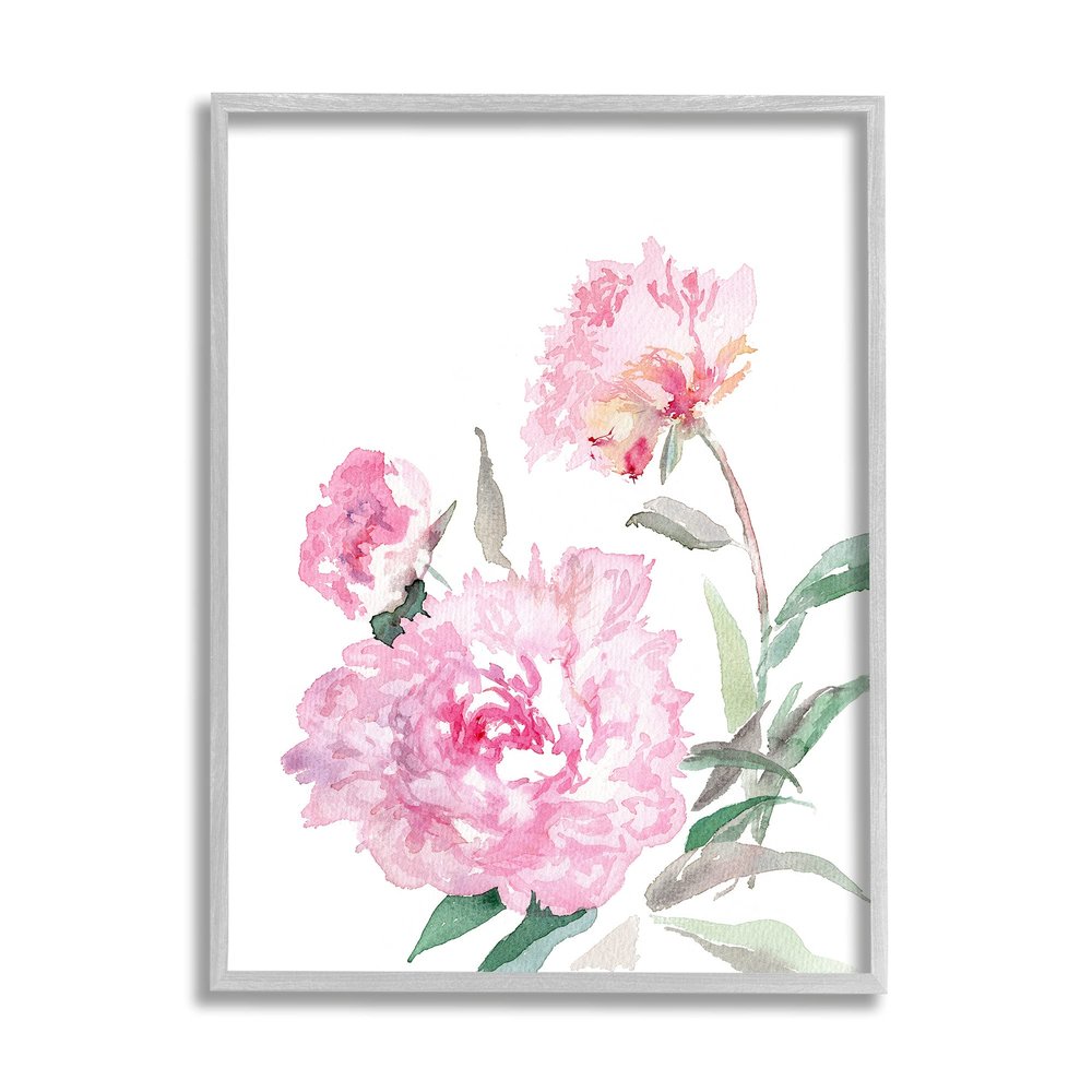 Stupell Industries Blooming Pink Peonies Abstract Floral Watercolor Painting