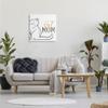 Stupell Industries Mom Phrase Resting Cat Minimal Line Drawing, Design by Elizabeth Medley Canvas Wall Art, 24 x 24, White view 2