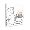 Stupell Industries Mom Phrase Resting Cat Minimal Line Drawing, Design by Elizabeth Medley Canvas Wall Art, 24 x 24, White view 3