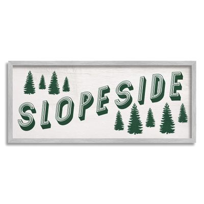 Stupell Industries Slope Side Phrase Vintage Typography Ski Winter Sport