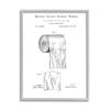 Stupell Industries Toilet Paper Roll Vintage Patent Minimal Black White view 1
